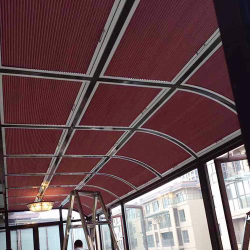 推拉门天棚蜂巢帘