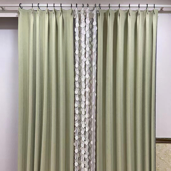 布艺窗帘601-3立边发财叶